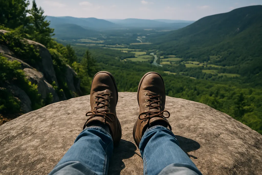 Hiking Boots on a Summit