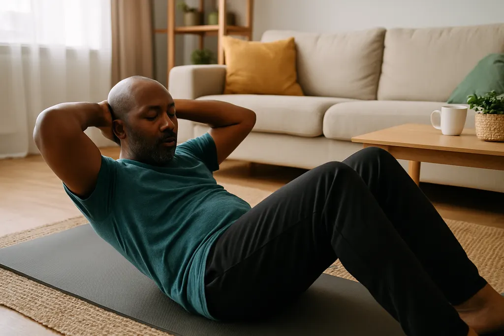 Home Workout in a Living Room